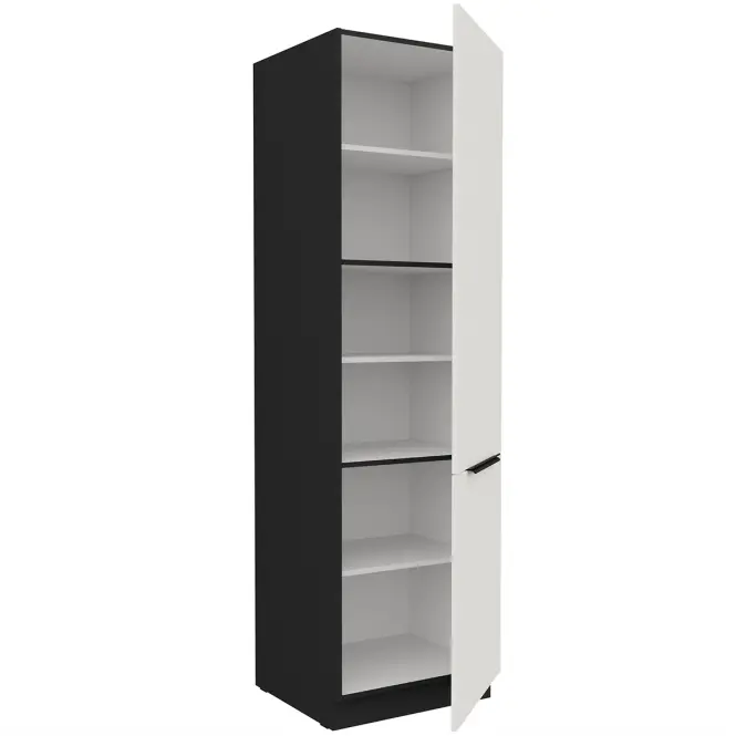 Kuchynská skrinka Aria-Wh/Bl Anti Fingerprint 60dk-210 2f,3