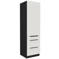 Kuchynská skrinka Aria-Wh/Bl Anti Fingerprint 60dks-210 1f 3s