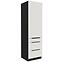 Kuchynská skrinka Aria-Wh/Bl Anti Fingerprint 60dks-210 1f 3s