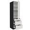 Kuchynská skrinka Aria-Wh/Bl Anti Fingerprint 60dks-210 1f 3s,3