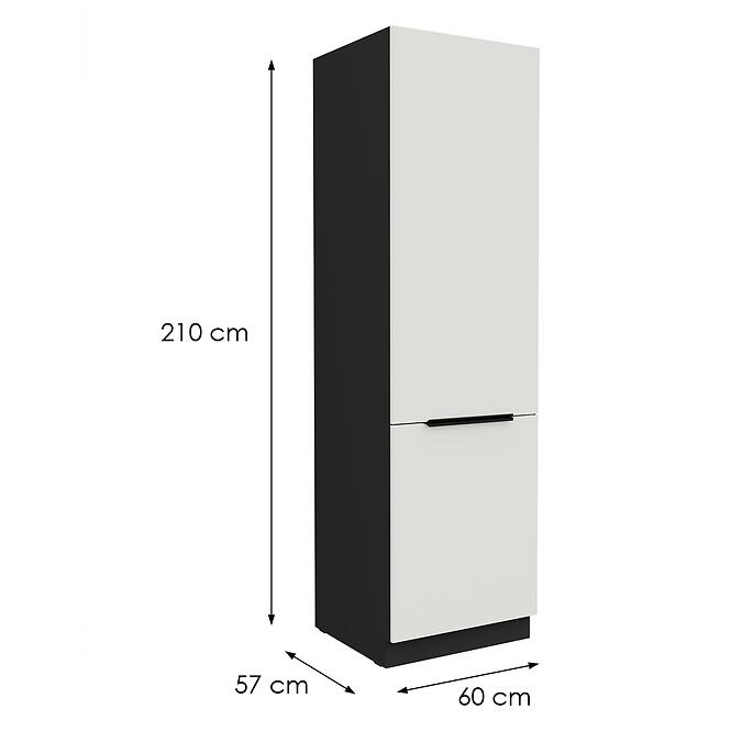 Kuchynská skrinka Aria-Wh/Bl Anti Fingerprint 60lo-210 2f