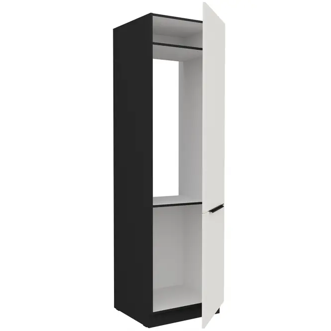 Kuchynská skrinka Aria-Wh/Bl Anti Fingerprint 60lo-210 2f,3