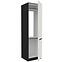 Kuchynská skrinka Aria-Wh/Bl Anti Fingerprint 60lo-210 2f,3