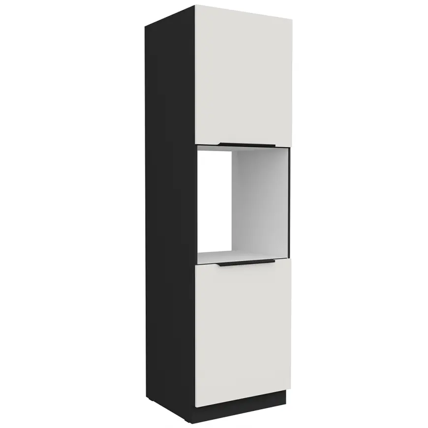 Kuchynská skrinka Aria-Wh/Bl Anti Fingerprint 60dp-210 2f
