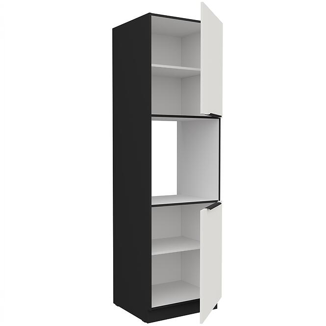 Kuchynská skrinka Aria-Wh/Bl Anti Fingerprint 60dp-210 2f