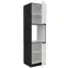 Kuchynská skrinka Aria-Wh/Bl Anti Fingerprint 60dp-210 2f,3