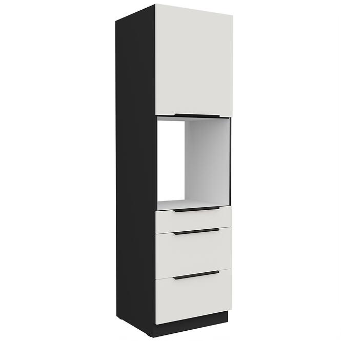 Kuchynská skrinka Aria-Wh/Bl Anti Fingerprint 60dps-210 1f 3s