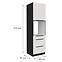 Kuchynská skrinka Aria-Wh/Bl Anti Fingerprint 60dps-210 1f 3s,2