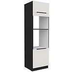 Kuchynská skrinka Aria-Wh/Bl Anti Fingerprint 60dpm-210 2f