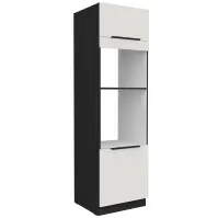 Kuchynská skrinka Aria-Wh/Bl Anti Fingerprint 60dpm-210 2f