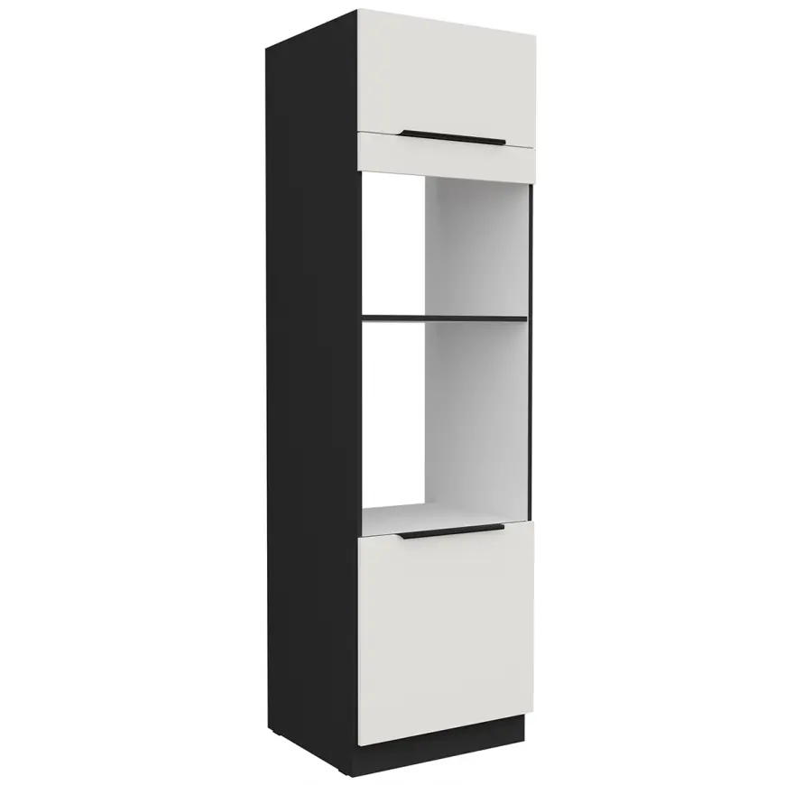 Kuchynská skrinka Aria-Wh/Bl Anti Fingerprint 60dpm-210 2f
