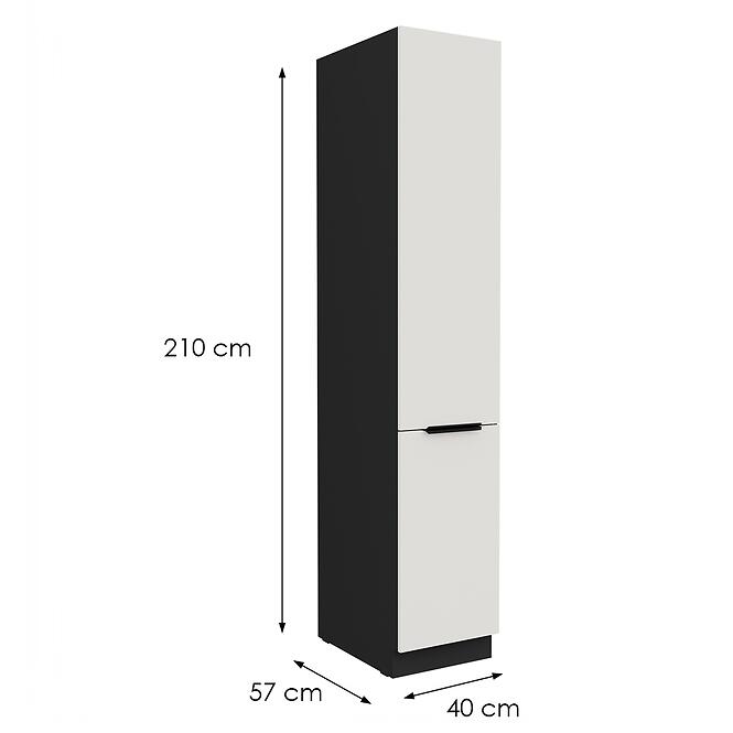 Kuchynská skrinka Aria-Wh/Bl Anti Fingerprint 40dk-210 2f