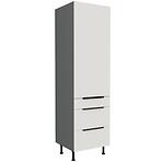 Kuchynská skrinka Aria-Wh/Ant Anti Fingerprint 60dks-215 1f 3s