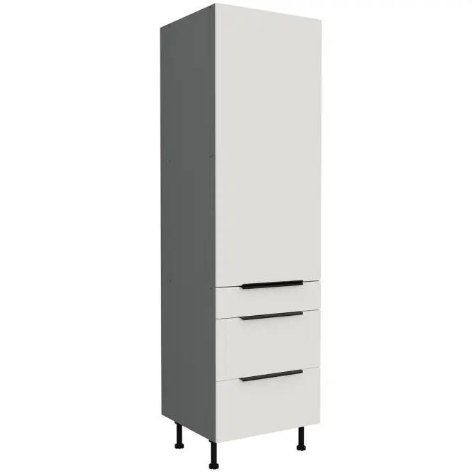 Kuchynská skrinka Aria-Wh/Ant Anti Fingerprint 60dks-215 1f 3s