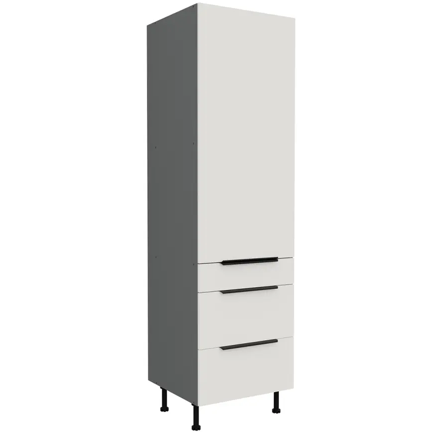 Kuchynská skrinka Aria-Wh/Ant Anti Fingerprint 60dks-215 1f 3s