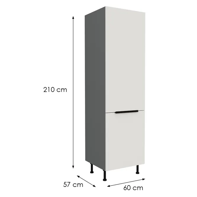 Kuchynská skrinka Aria-Wh/Ant Anti Fingerprint 60lo-215 2f