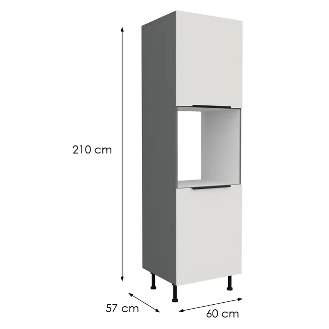 Kuchynská skrinka Aria-Wh/Ant Anti Fingerprint 60dp-215 2f,2