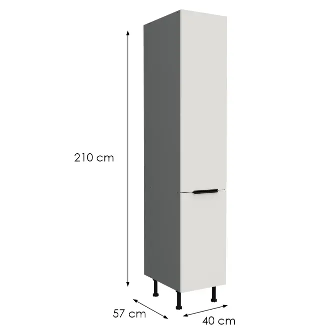 Kuchynská skrinka Aria-Wh/Ant Anti Fingerprint 40dk-215 2f,2