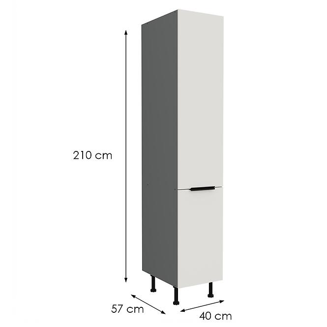 Kuchynská skrinka Aria-Wh/Ant Anti Fingerprint 40dk-215 2f,2