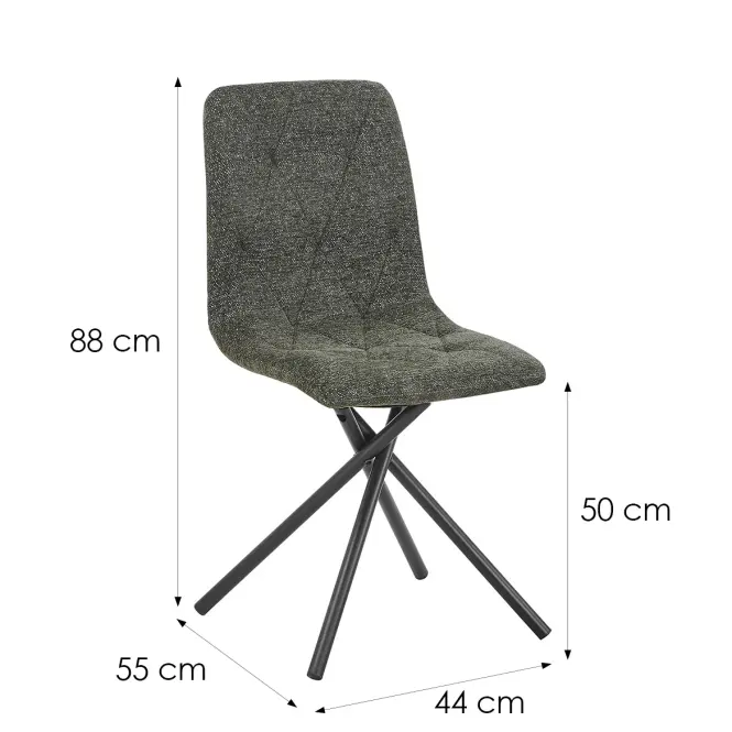Stolička Luna tmavozelená Raven 78
