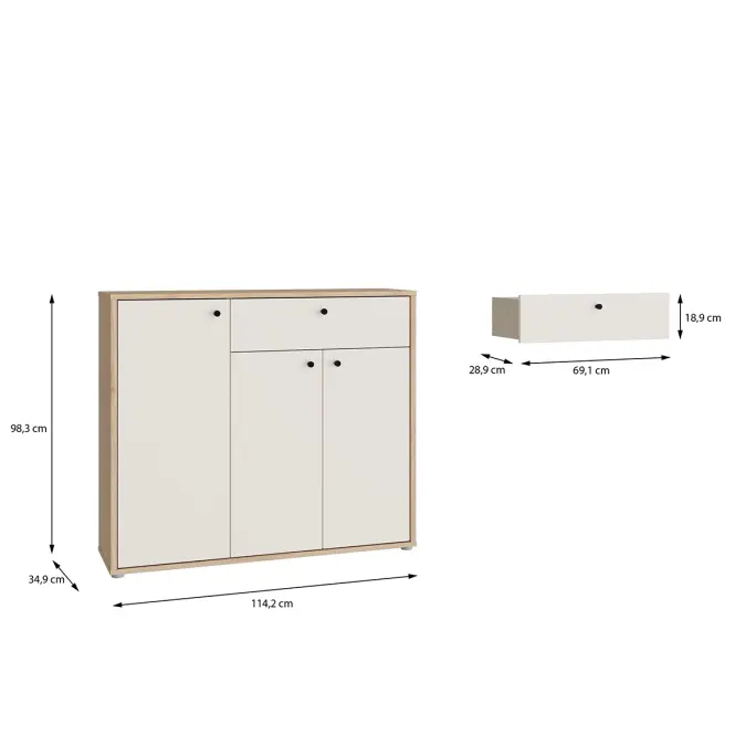 Komoda Kendray Mauvella Kedk231l-M844,3