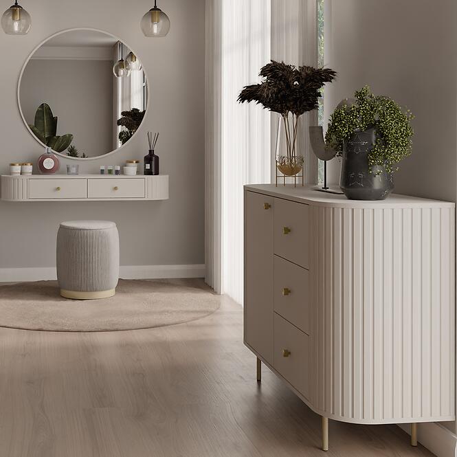 Komoda Ovalio 813 1f 3s Pieskovo-Béžová,11