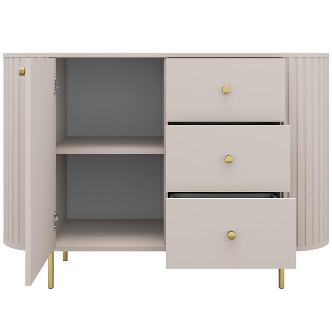 Komoda Ovalio 813 1f 3s Pieskovo-Béžová,3