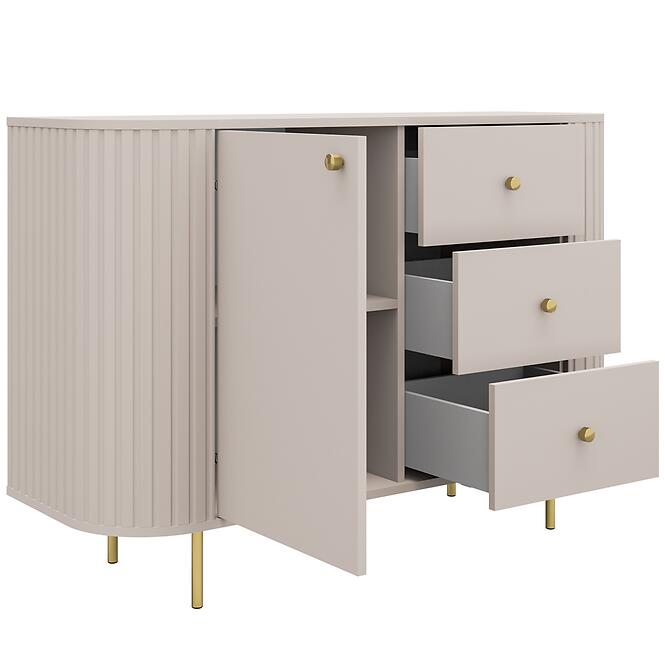 Komoda Ovalio 813 1f 3s Pieskovo-Béžová,4