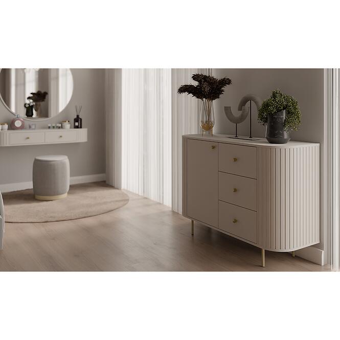 Komoda Ovalio 813 1f 3s Pieskovo-Béžová,7