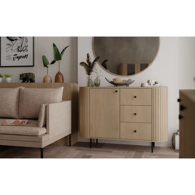 Komoda Ovalio 813  1f 3s Dub Cremona