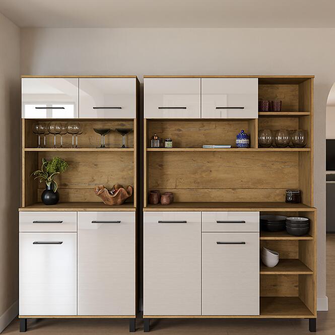 Príborník Linda Biely/Dub Lancelot 80 (VIGO),11