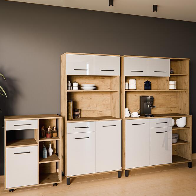 Príborník Linda Biely/Dub Lancelot 80 (VIGO),13