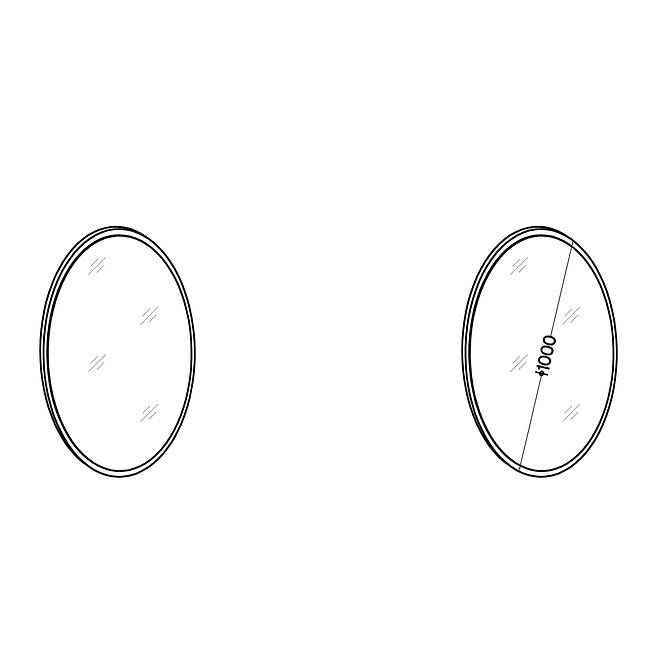 Zrkadlo Ovalio 701  Dub Cremona