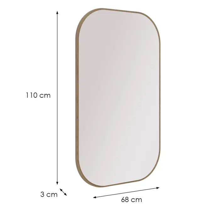 Zrkadlo Ovalio 702  Dub Cremona