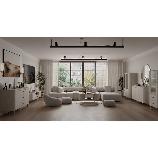 Vitrína Ovalio 122  2f 2s Pieskovo-Béžová,7