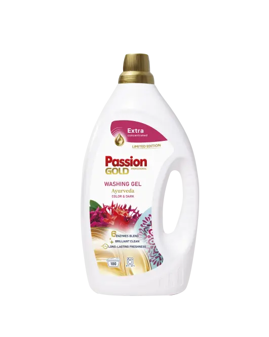Prací gél Passion Gold 100 praní 3,5 l color & dark ayurveda