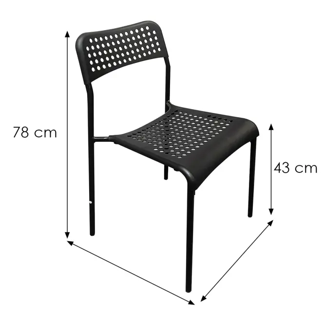 Stolička Valo 12528 čierna