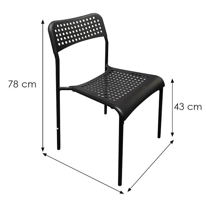 Stolička Valo 12528 čierna,2