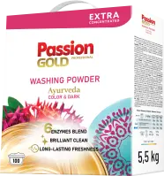 Prací prášok Passion Gold 5,5 kg color & dark ayurveda