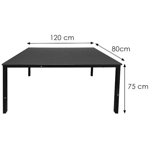 Stôl Valo 120x80 čierna
