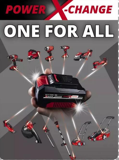 Einhell Príklepová vŕtačka TE-CD 18/48 LI-I-SOLO + +PXC startovací sada 18V 2,5Ah PXC Starter Kit,4