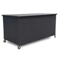 Záhradný box Tejn z technorattanu 80x80x160 čierny