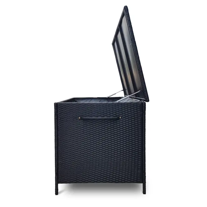 Záhradný box Tejn z technorattanu 80x80x160 čierny