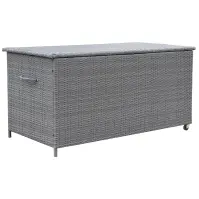 Záhradný box Tejn z technorattanu 80x80x160 sivý