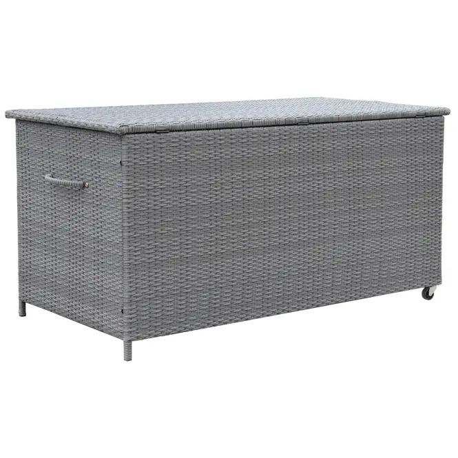 Záhradný box Tejn z technorattanu 80x80x160 sivý
