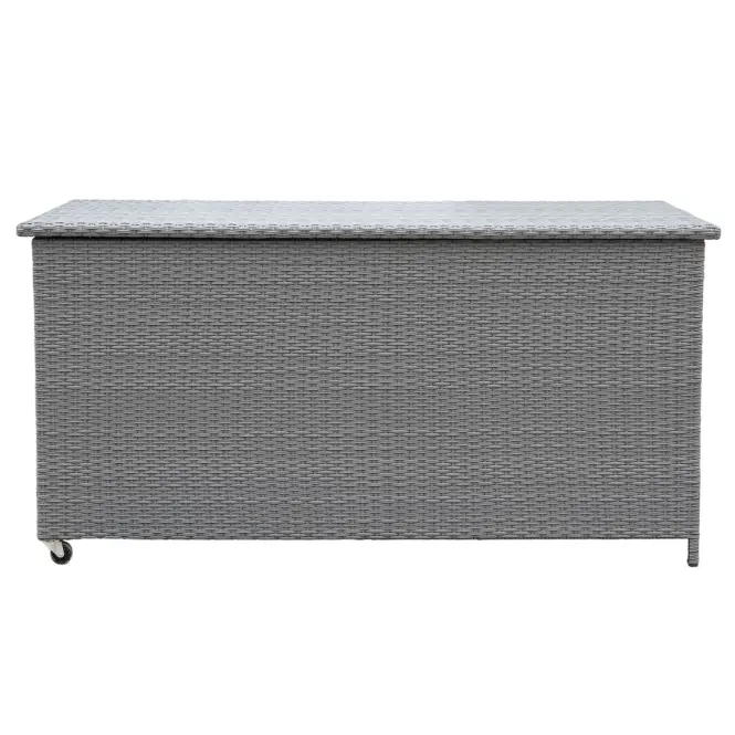 Záhradný box Tejn z technorattanu 80x80x160 sivý