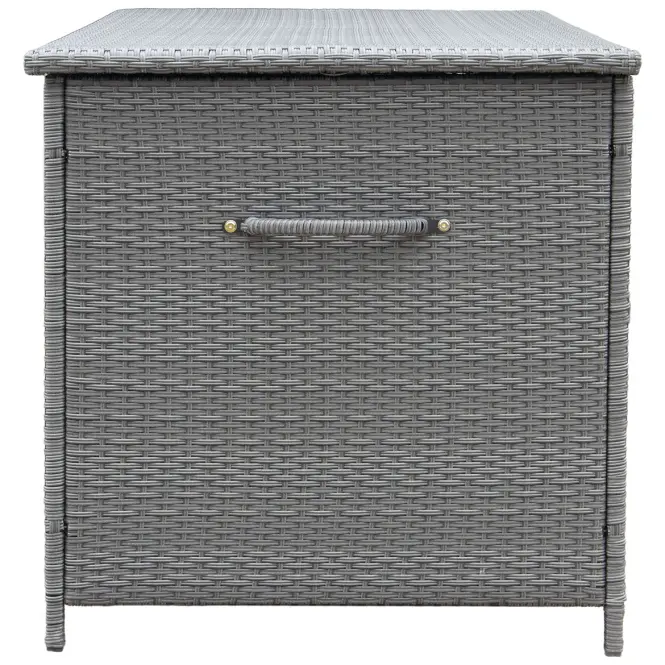 Záhradný box Tejn z technorattanu 80x80x160 sivý