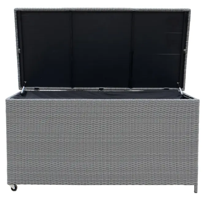 Záhradný box Tejn z technorattanu 80x80x160 sivý