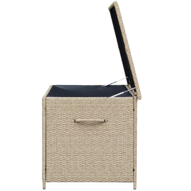 Záhradný box Tejn z technorattanu 80x80x160, prírodný