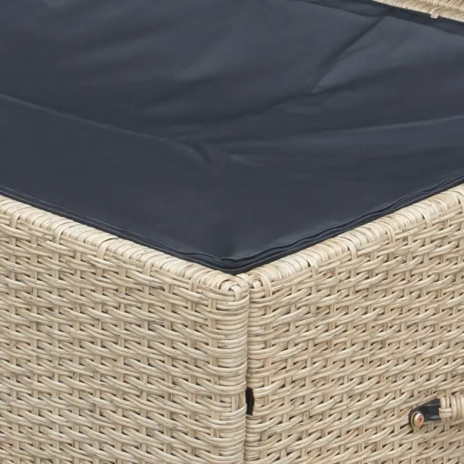 Záhradný box Tejn z technorattanu 80x80x160, prírodný
